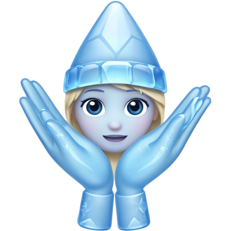 hat tip emoji (i.e. just a hat with a hand, tipping the hat), with a frozen hand emoji