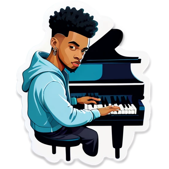 Rapper EZHEL play piano  emoji