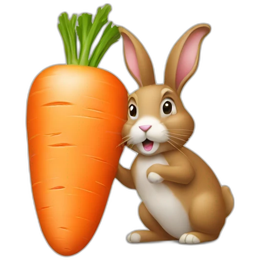 rabbit and carrot emoji