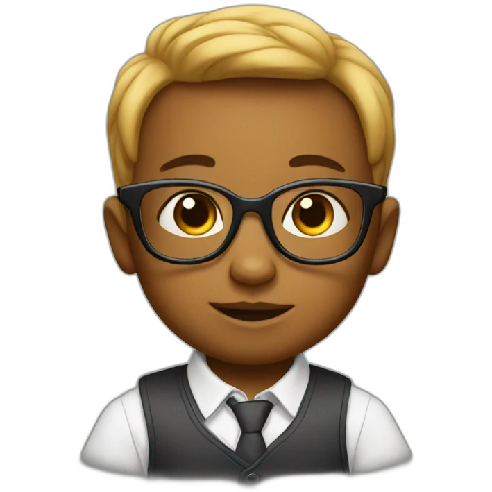 Baby with nerd glasses emoji