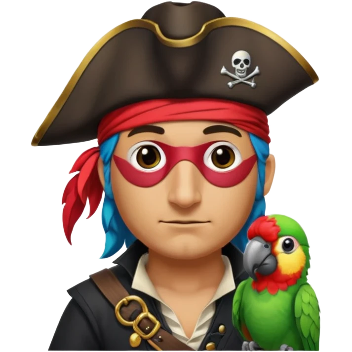pirate and parrot emoji