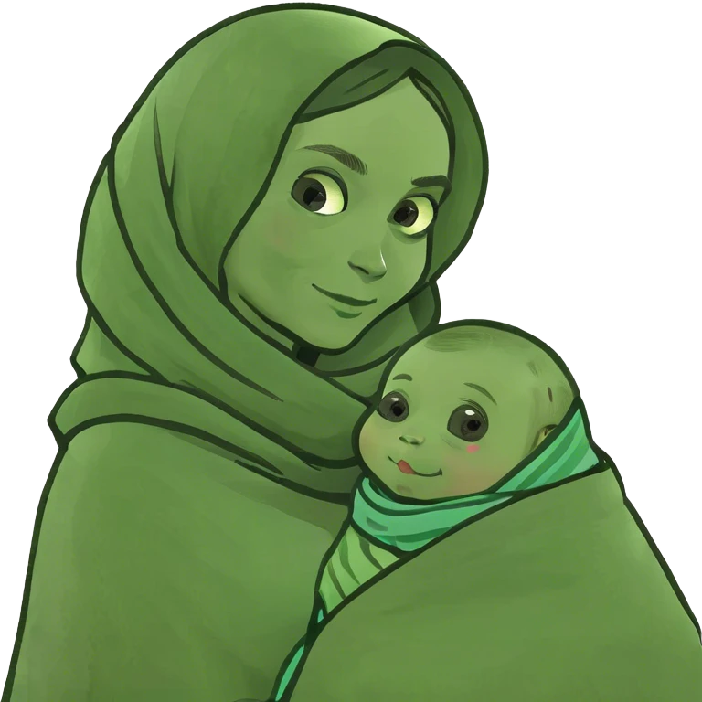 A mom and baby  emoji