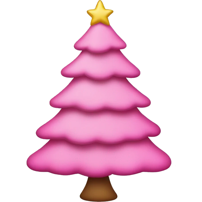 Pink Christmas tree  emoji