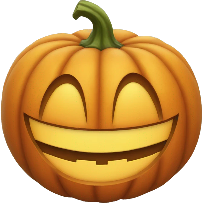 smiling pumpkin emoji