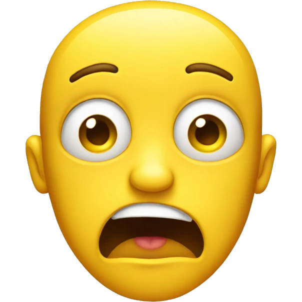 Slightly shocked yellow face emoji emoji