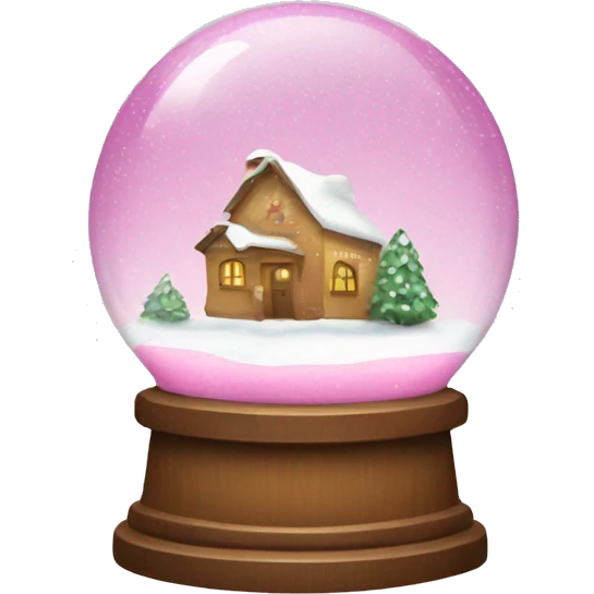 Pink snow globe  emoji