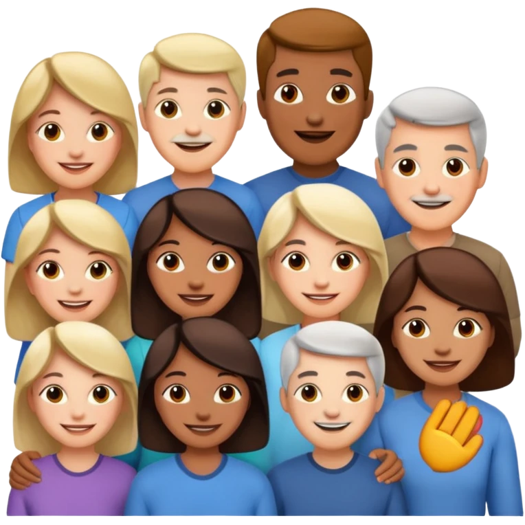 many different groups of people emoji