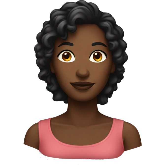 Femme noire réaliste emoji