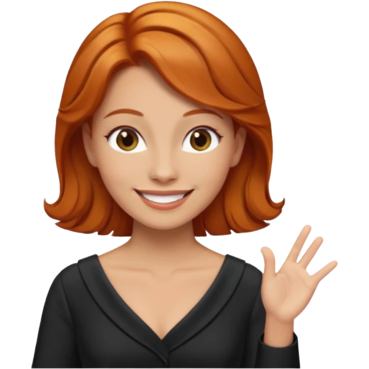 Ginger haired female conductor emoji emoji