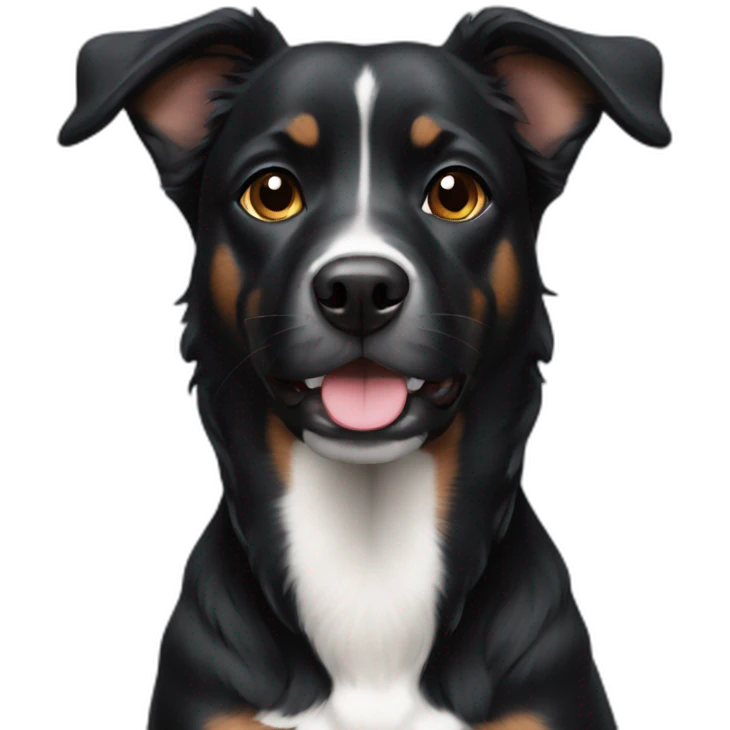 black mix dog emoji