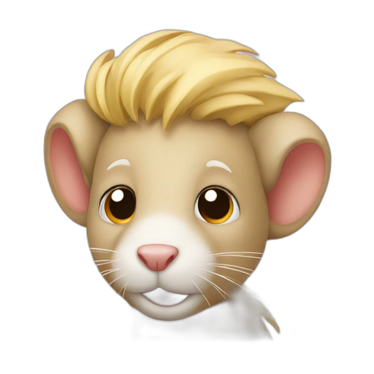 Rat with blond hair emoji