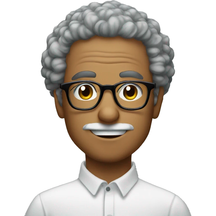 man in his 20s with broccoli hair and glasses kissing an aged man emoji