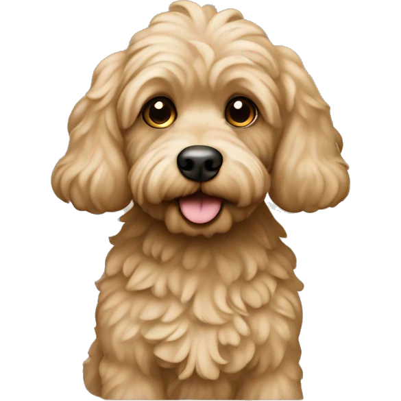 Beige cockapoo emoji