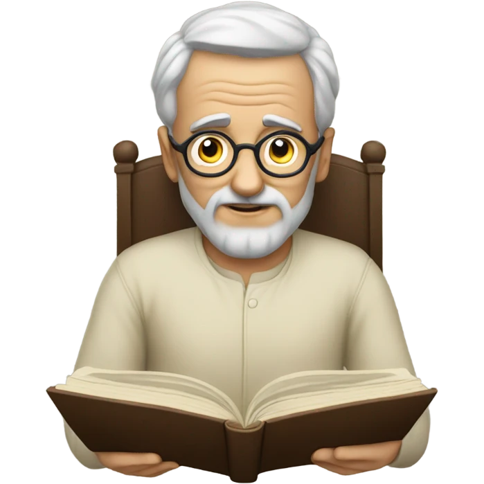 Philosopher reading   emoji