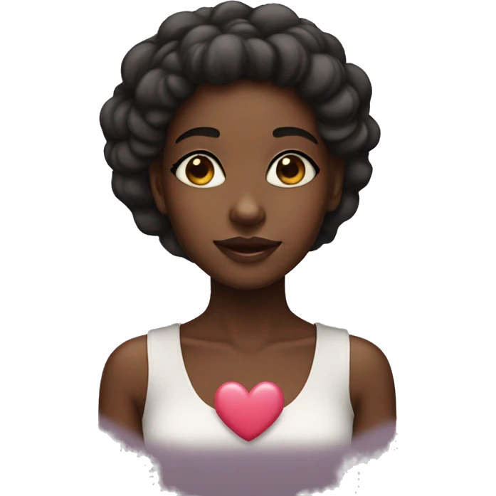 Black girl with heart eyes  emoji
