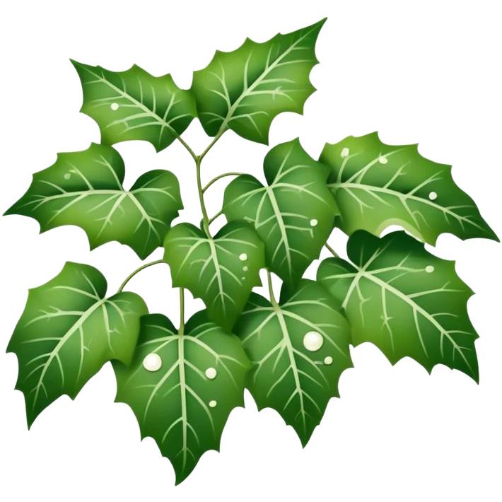 ivy plants with white spotted leaves emoji