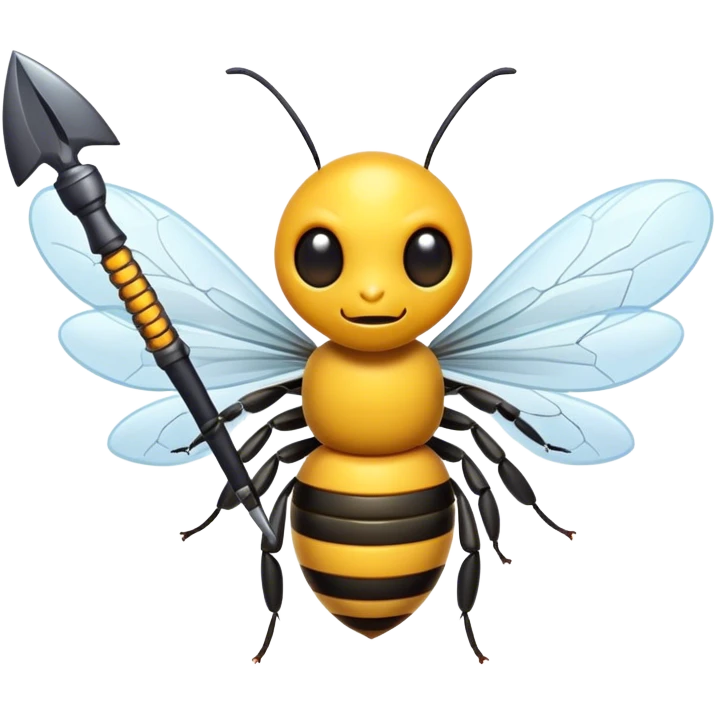 bee in a war with a weapon emoji