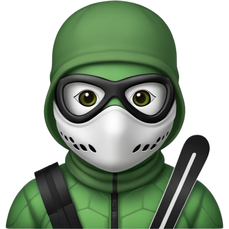 turtle wearing a ski mask  emoji