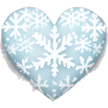 White heart with snowflakes  emoji