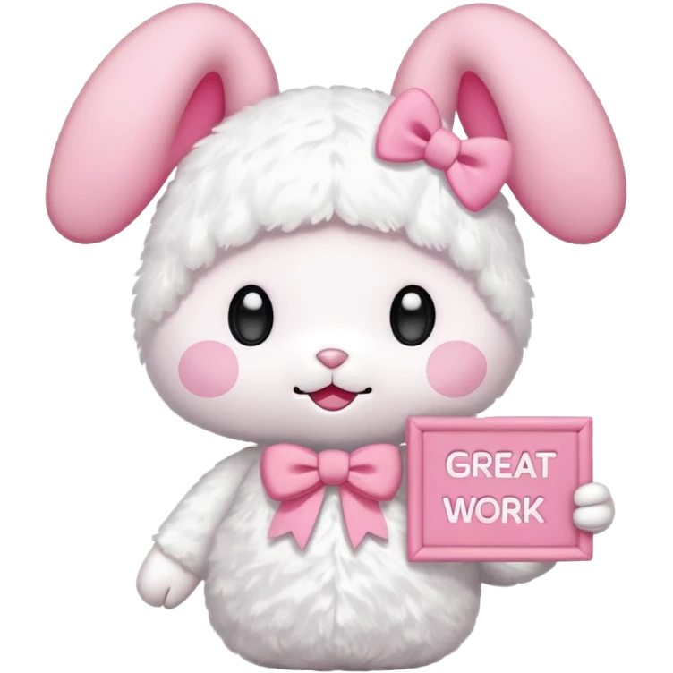 my melody with sign that says great work emoji