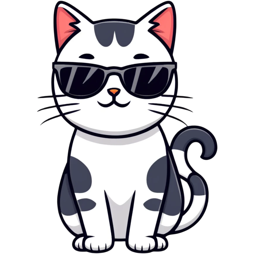 Cat with sunglasses emoji
