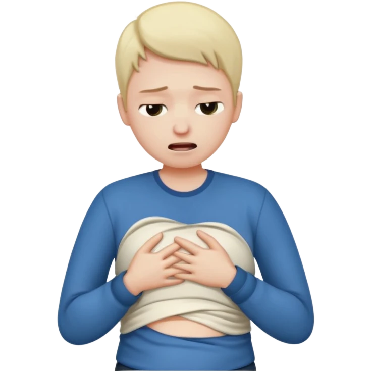  tummy cramps guy  emoji