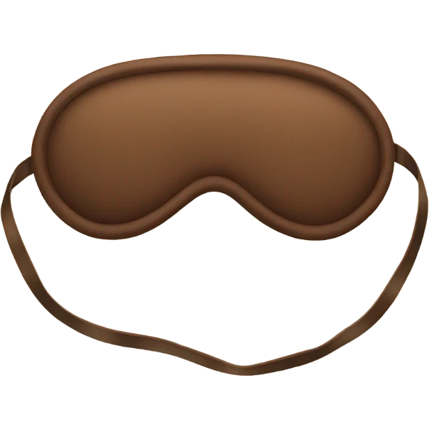brown silk sleep mask emoji