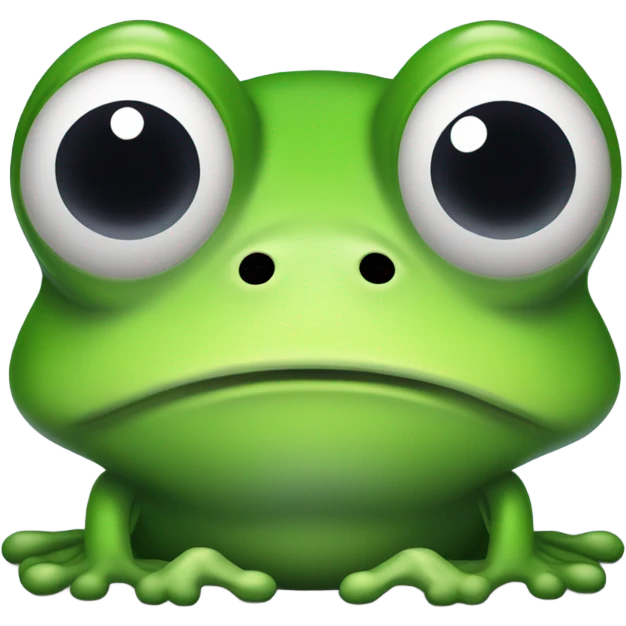 Depressed frog emoji