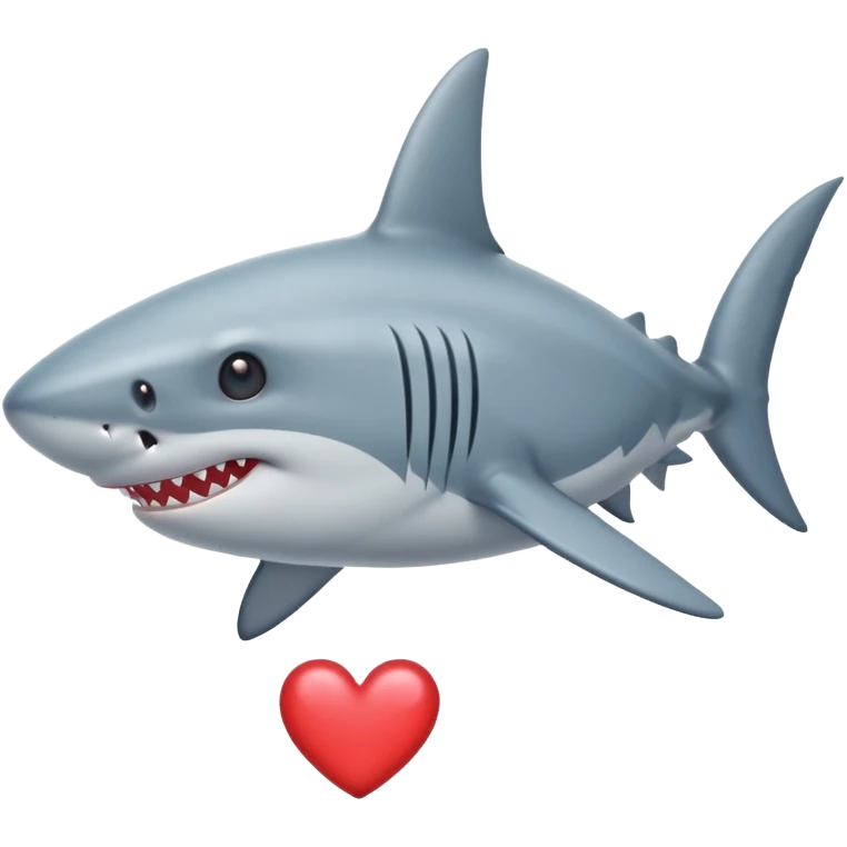 Tiburón con dos corazones en los ojos emoji