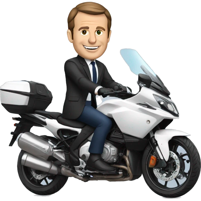 Macron sur la moto emoji
