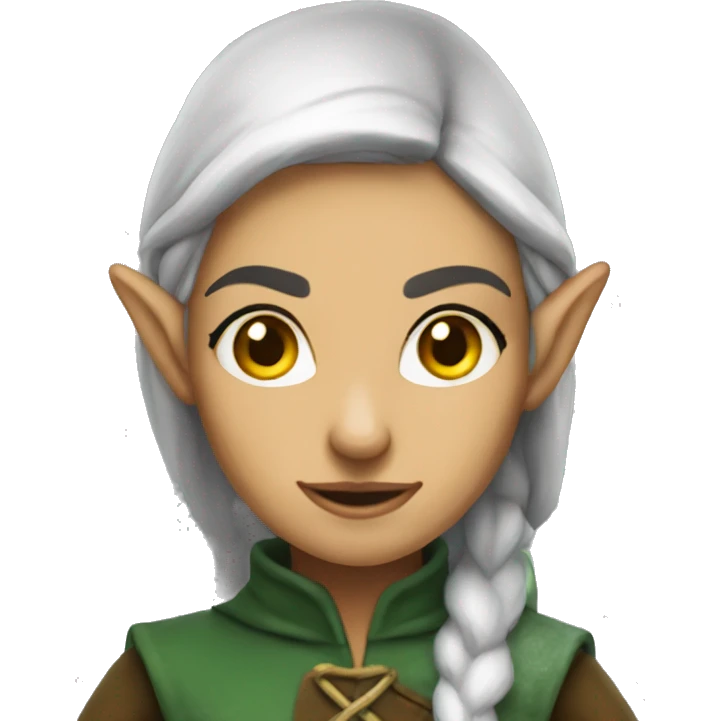 a rogue female elf emoji