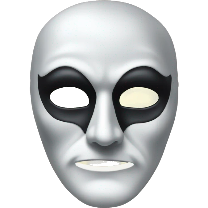 Phantom of the opera mask, half emoji