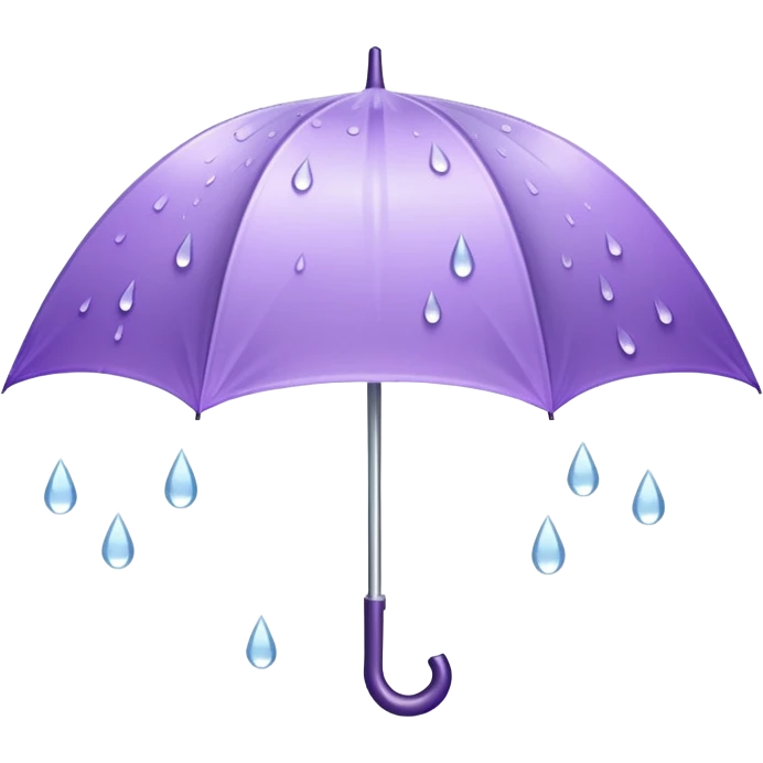 Pale Purple umbrella with raindrops emoji