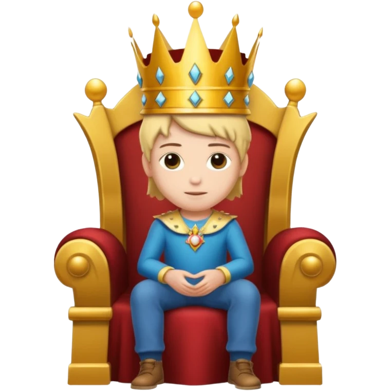 A repersitting on throne. Throne emoji