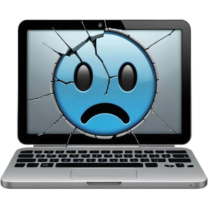 damaged computer emoji