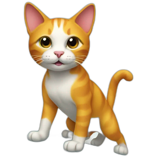 a surfing cat emoji