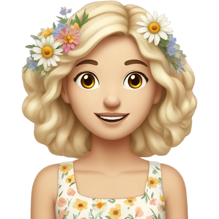 Romantic fool white girl emoji