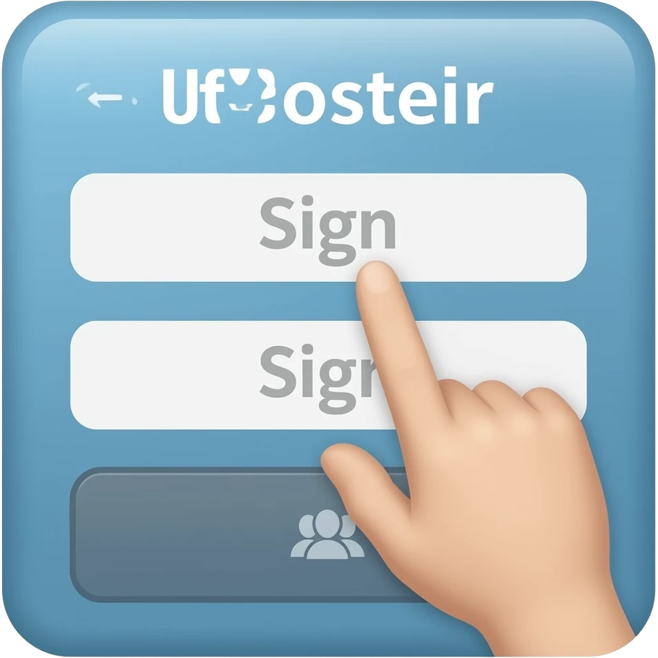 Sign up word with Booking site emoji