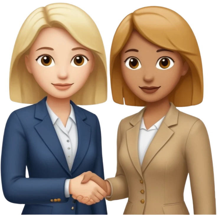two woman shaking hands emoji