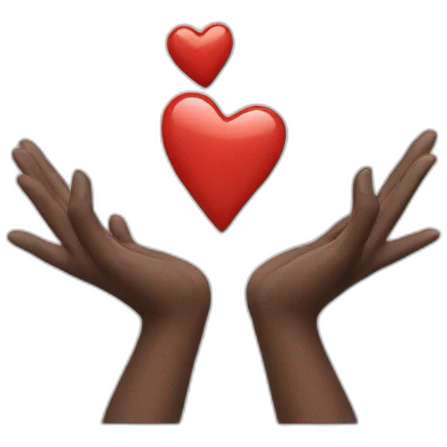 Coeur avec les mains emoji