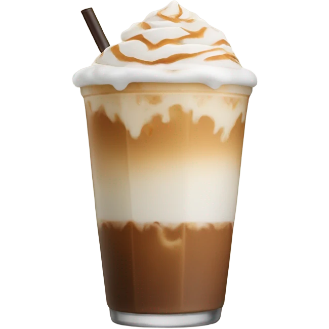 iced latte with cold foam on top emoji