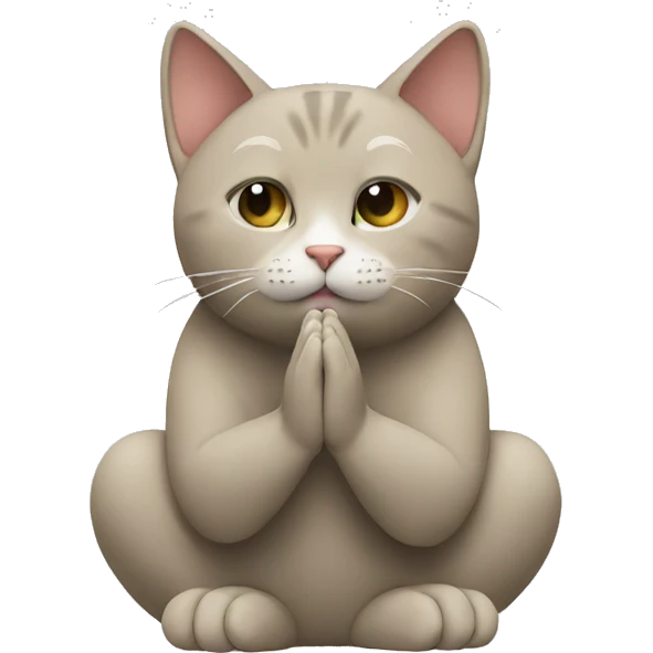 cat praying emoji