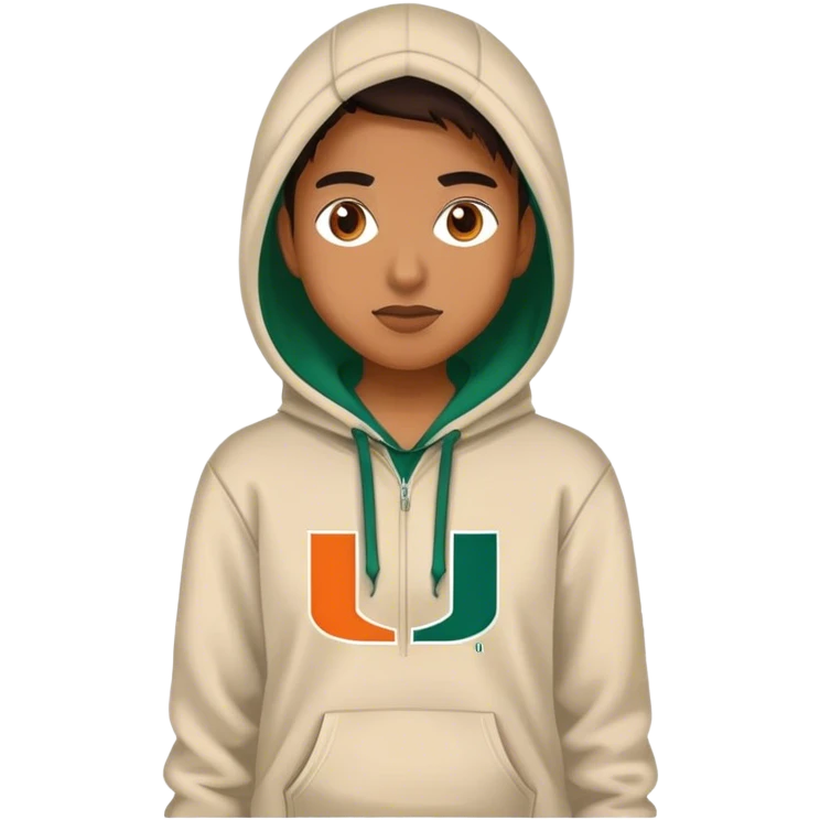University of Miami, crane in hoodie emoji