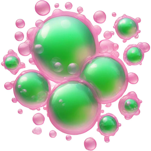 Green & Pink Bubbles emoji