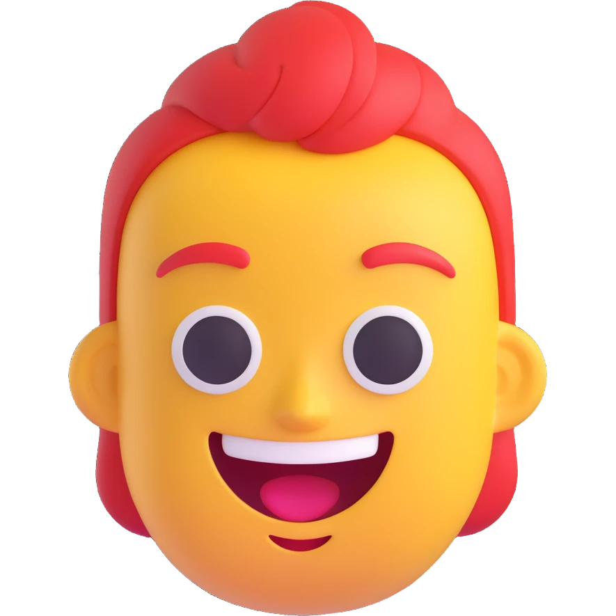 happy Huron, playful, modern emoji style emoji