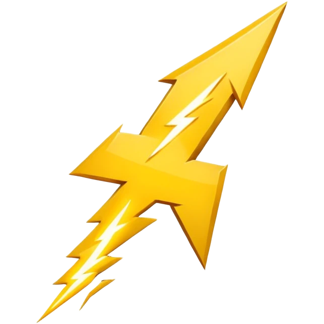 lightning bolt yellow simple emoji