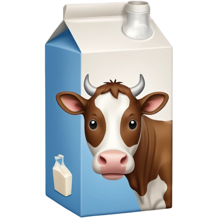 Milk Carton with cow on it  emoji