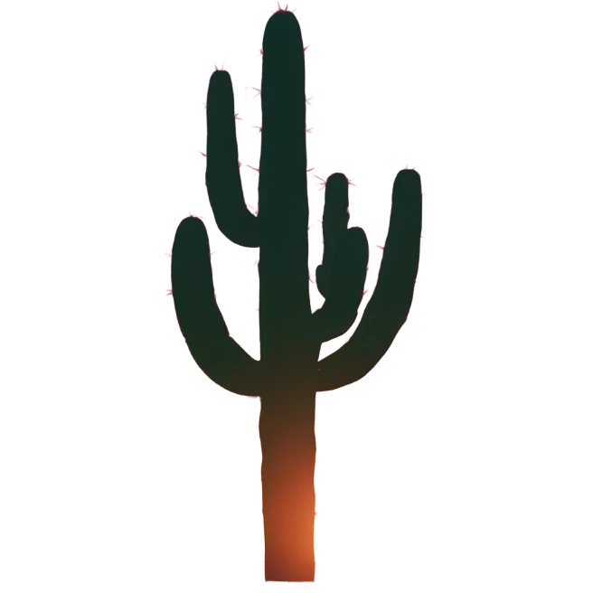 Cactus in Arizona sunset emoji