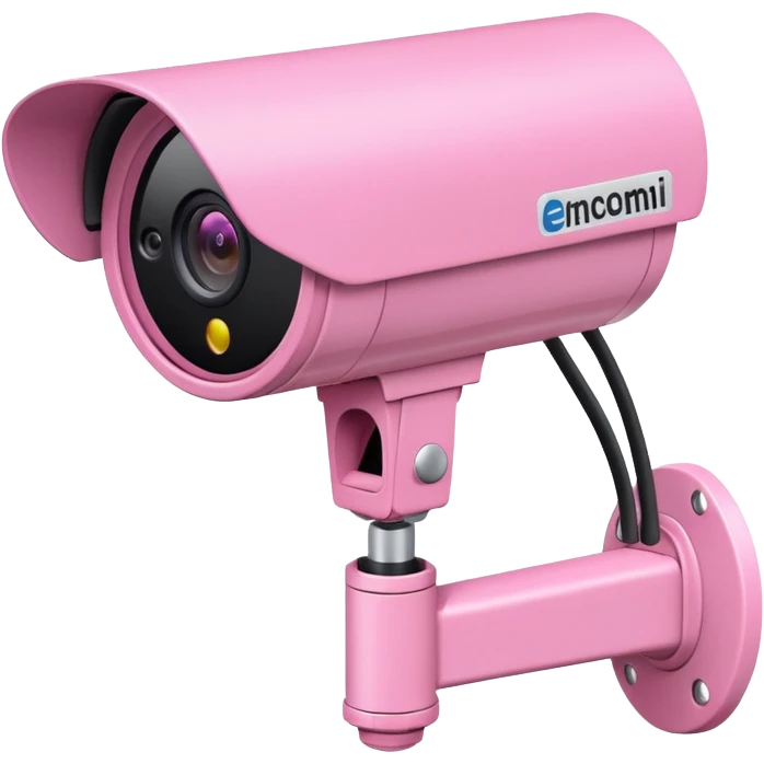 Security Camera pink with stickers emoji