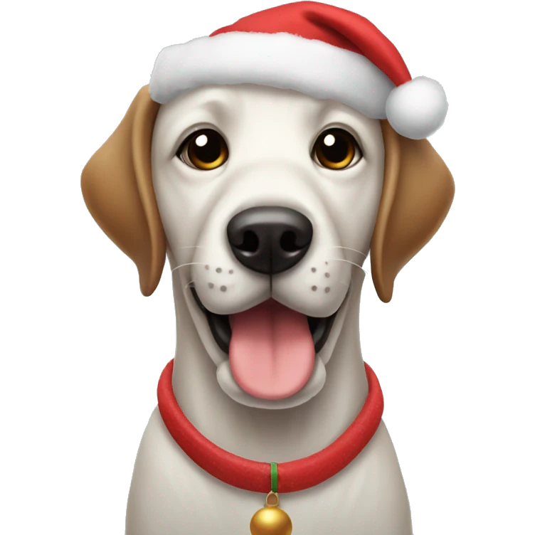 Christmas dog emoji
